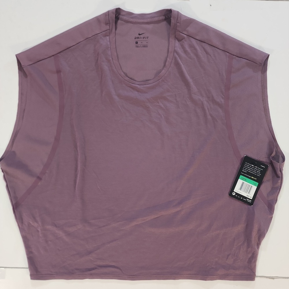 Nike Elevated Sweet Womens Training Tank Top XL Purple Dri-FIT Muscle Shirt 8286